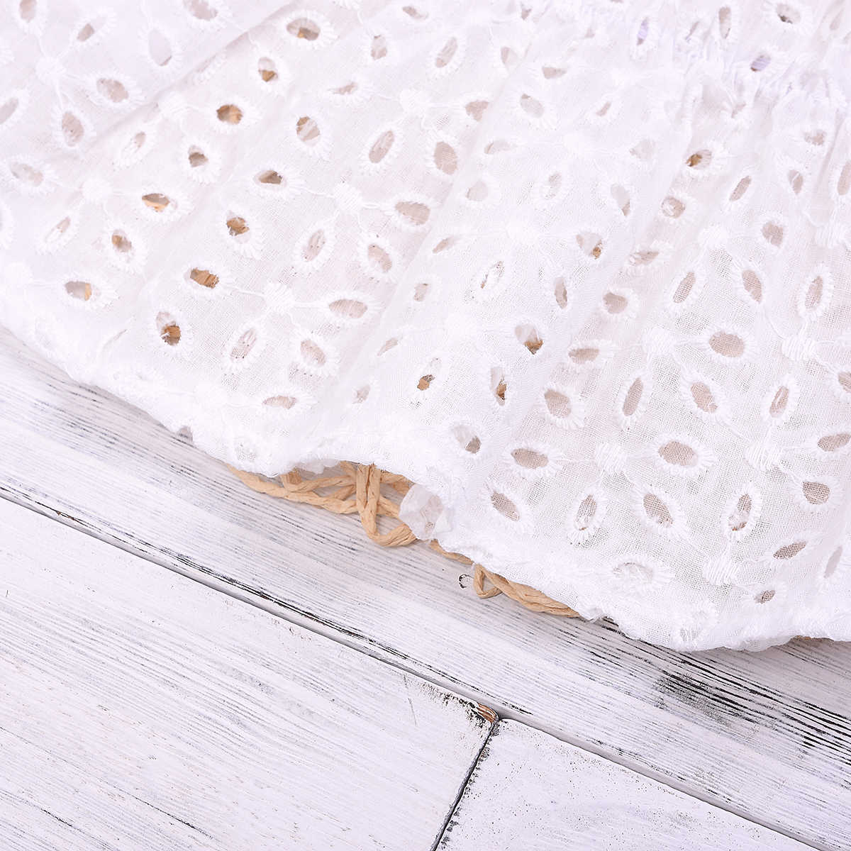 Baby Girl's Hollow Out Top Striped Shorts and Headband Set 210528