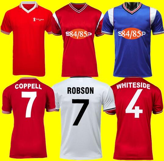 1977 Gordon Hill Manchester ROBSON 7 retro soccer jerseys 1984 1985 WHITESIDE 4 Coppell 84 85 Classic, 84 85 away jersey
1977 Gordon Hill Manchester ROBSON 7 retro soccer jerseys 1984 1985 WHITESIDE 4 Coppell 84 85 Classic, 84 85 away jersey