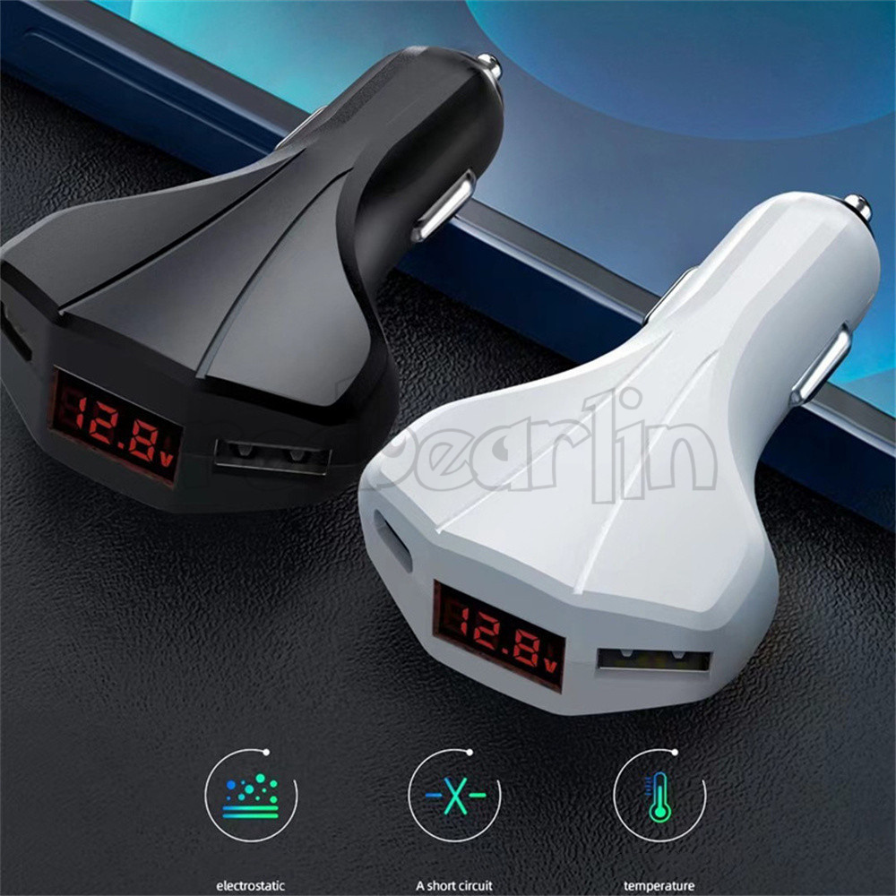Universal USB-C PD Dual Ports Led Display type c Car Chargers 3.1A Auto Power Adapter For Iphone Samsung Xiaomi Android phone
Universal USB-C PD Dual Ports Led Display type c Car Chargers 3.1A Auto Power Adapter For Iphone Samsung Xiaomi Android phone