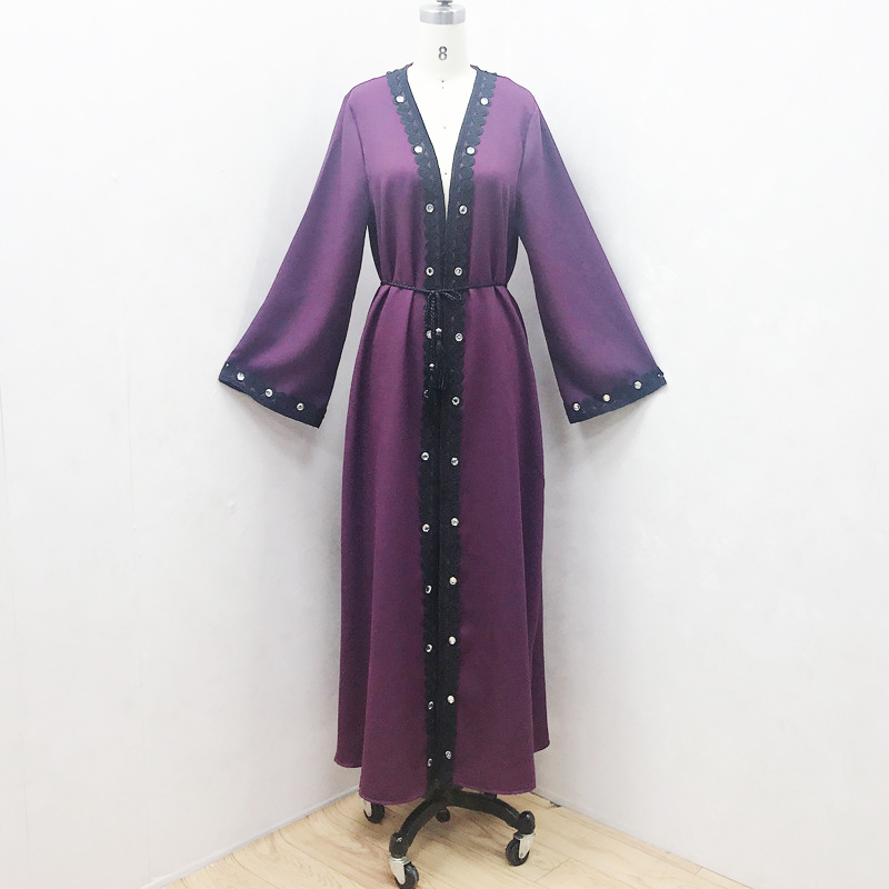 Ramadan Muslim Abaya Dress Women Lace-up Dubai Arab Diamond Kaftan Hijab Dresses Turkey Islamic Clothing Musulman Ensembles
Ramadan Muslim Abaya Dress Women Lace-up Dubai Arab Diamond Kaftan Hijab Dresses Turkey Islamic Clothing Musulman Ensembles