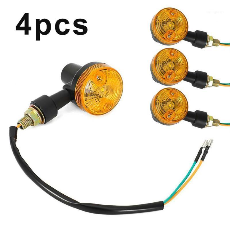 Emergency Lights Turn Signal Light Lamp 4pcs LED Indicator 6V Motorcycle Amber E7CA