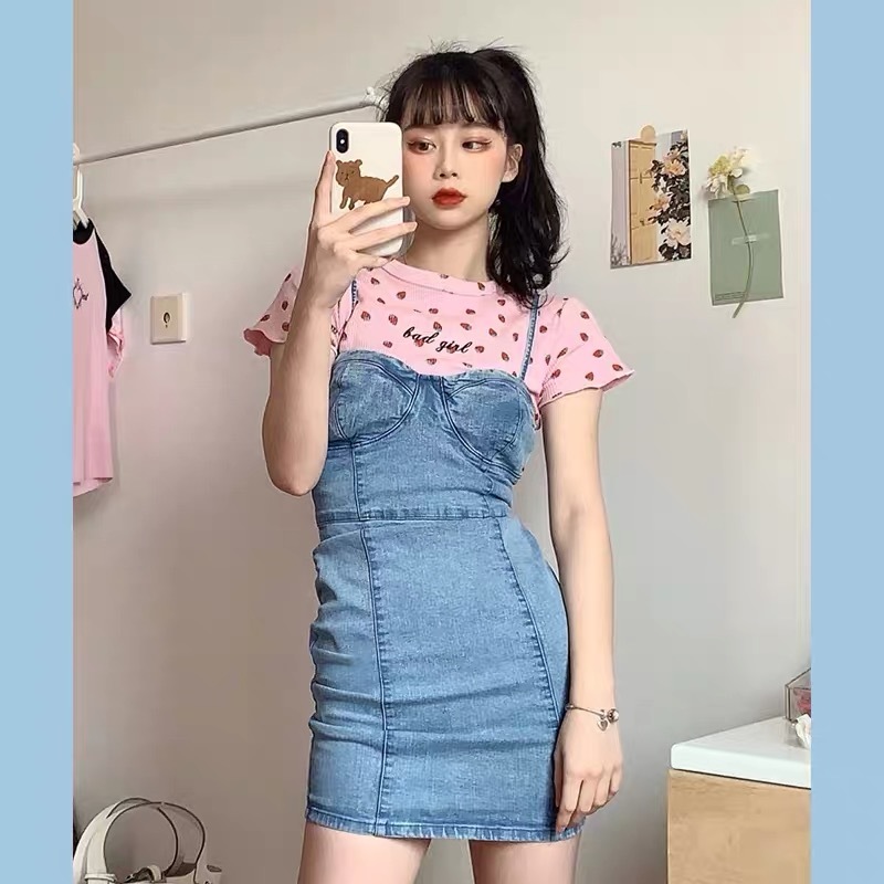 sexy bodycom dress spaghetti strap denim mini slim tassel night club summer woman daily es robe femme vestidos 210421