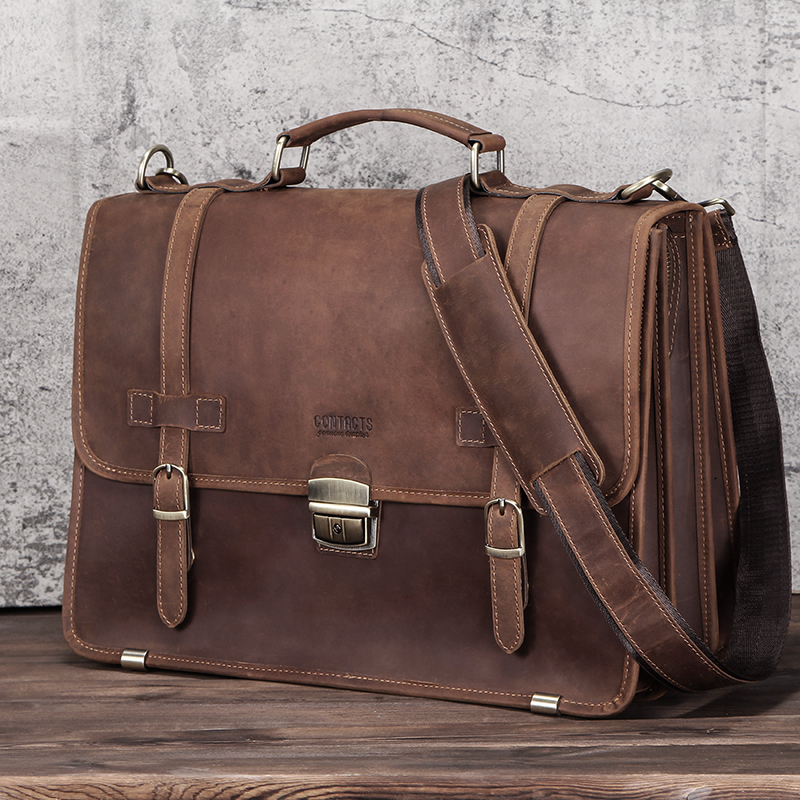 Men's Bag Crazy Horse Leather Briefcase Men Business Bag For 14" Laptop Quality Leather Shoulderc Messenger Bags Male
Men's Bag Crazy Horse Leather Briefcase Men Business Bag For 14" Laptop Quality Leather Shoulderc Messenger Bags Male