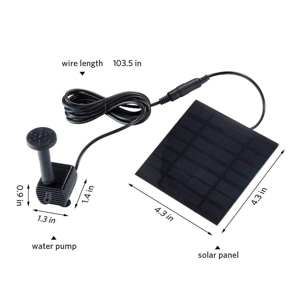 Solar Fontein Pomp Solar Vijver Pomp Solar Panel Water pump For Garden Pool Vijver Aquarium Fontein Met 4 Nozzles