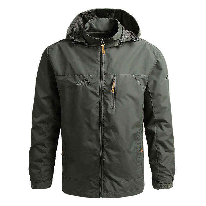 Men Waterproof Jackets Hooded Coats Male Outdoor Outwears Windbreaker Windproof Spring Autumn Jacket Fashion Clothing Coat LM090 211110