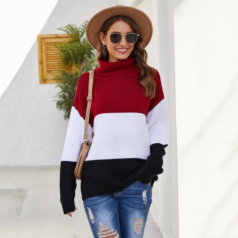 Women' Sweaters 2021 Winter Sweater Stitching Color High Collar Long Sleeve Pullover Loose Fashion Top, Green
Women' Sweaters 2021 Winter Sweater Stitching Color High Collar Long Sleeve Pullover Loose Fashion Top, Green