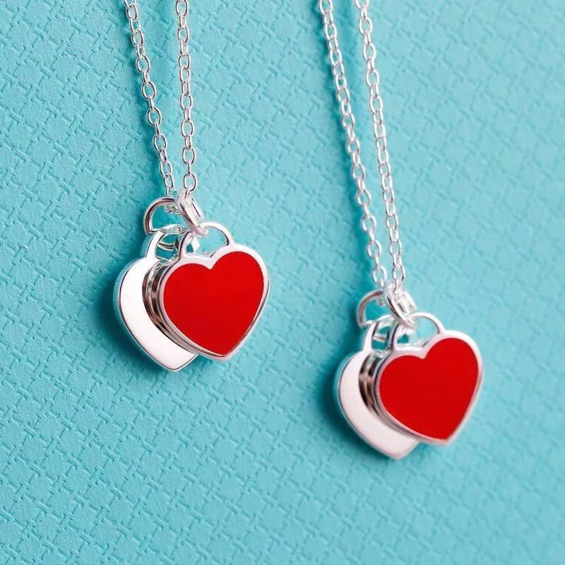 Classic Brand heart necklace womens Sterling Silver couple pendant blue pink red Tiff jewelry Valentine day gift for girlfriend accessories wholesale
Classic Brand heart necklace womens Sterling Silver couple pendant blue pink red Tiff jewelry Valentine day gift for girlfriend accessories wholesale