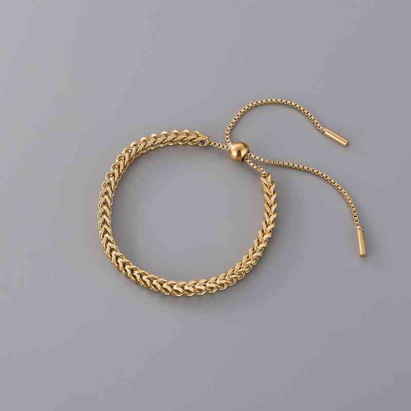Bangle Bracelet Design Fashion Stainless Steel Link Chain Bracelets for Women Girl Men Gold Color Hiphop/rock Adjustable Jewelry
Bangle Bracelet Design Fashion Stainless Steel Link Chain Bracelets for Women Girl Men Gold Color Hiphop/rock Adjustable Jewelry