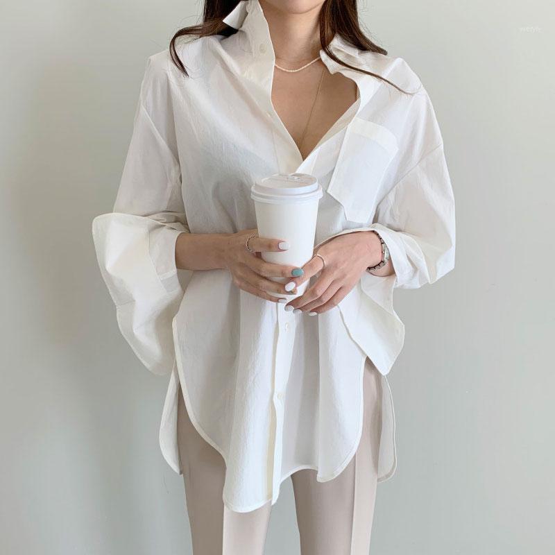 Back Split Korean Women Blouse Shirts Chic Flare Sleeve Shirt Female Fashion Loose White Top Drop Women's Blouses, Gray
Back Split Korean Women Blouse Shirts Chic Flare Sleeve Shirt Female Fashion Loose White Top Drop Women's Blouses, Gray