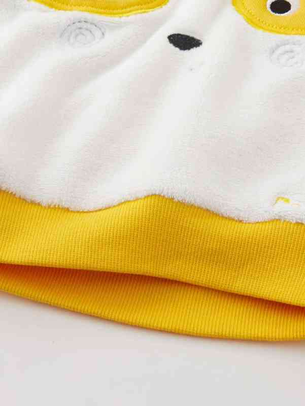 Baby Colorblock Cartoon Pattern Raglan Sleeve Sweatshirt SHE