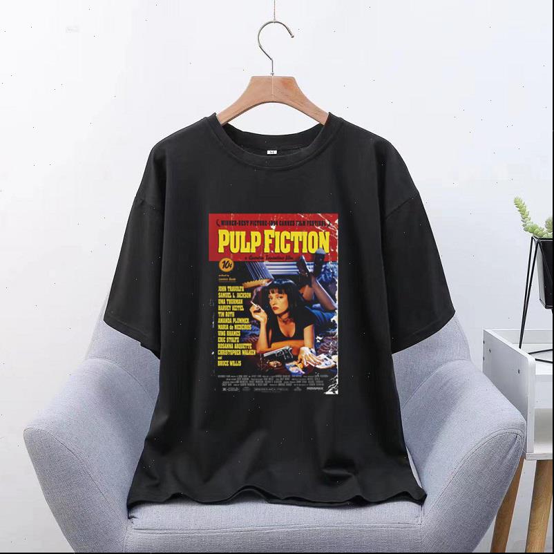 womens t shirt pulp fiction movie fashion aesthetic hip hop men streetwear harajuku vintage oversize, White
womens t shirt pulp fiction movie fashion aesthetic hip hop men streetwear harajuku vintage oversize, White