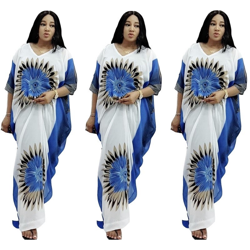 Casual Dress Summer African For Women Robe Dashiki Plus Size Long Maxi Traditional Clothing Fairy Loose PQ7T, Blue
Casual Dress Summer African For Women Robe Dashiki Plus Size Long Maxi Traditional Clothing Fairy Loose PQ7T, Blue