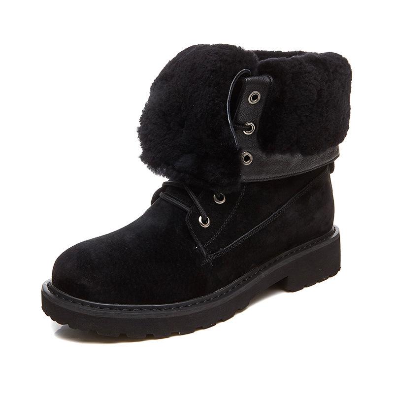 Boots Women Winter 40 Yards Fashion Style Synthesis Material Lightweight Increased Delicate Beautiful No.803-18, Black
