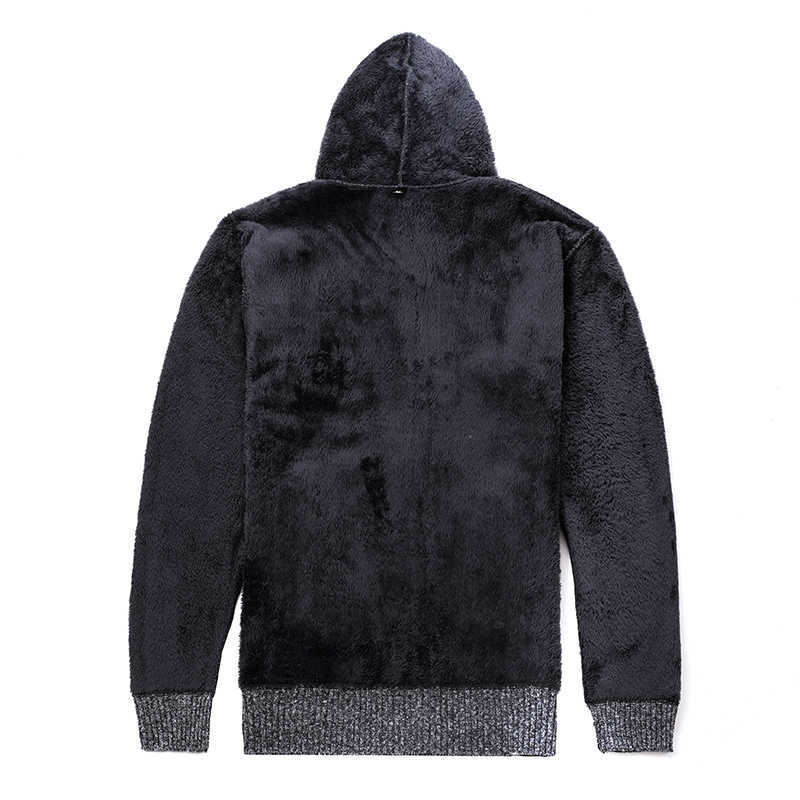SweaterCoat Faux Fur Wool Sweater Men Casual Sweater Coat Tops Jacket Sweater Zipper Men Autumn Winter Hoody Sweatercoats 9987 211008