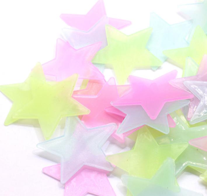2021 3D Stars Wall Stickers home Glow In The Dark Luminous Fluorescent For Kids Baby Room Bedroom Ceiling Home Decor