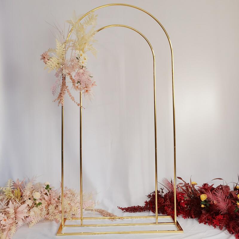 3 PCS Shiny Gold Wedding Backdrops Decoration Plinth Table Birthday Cake Cupcake Dessert Fruit Holder Door Floral Row Arch Flower Balloon Stand DIY Ba