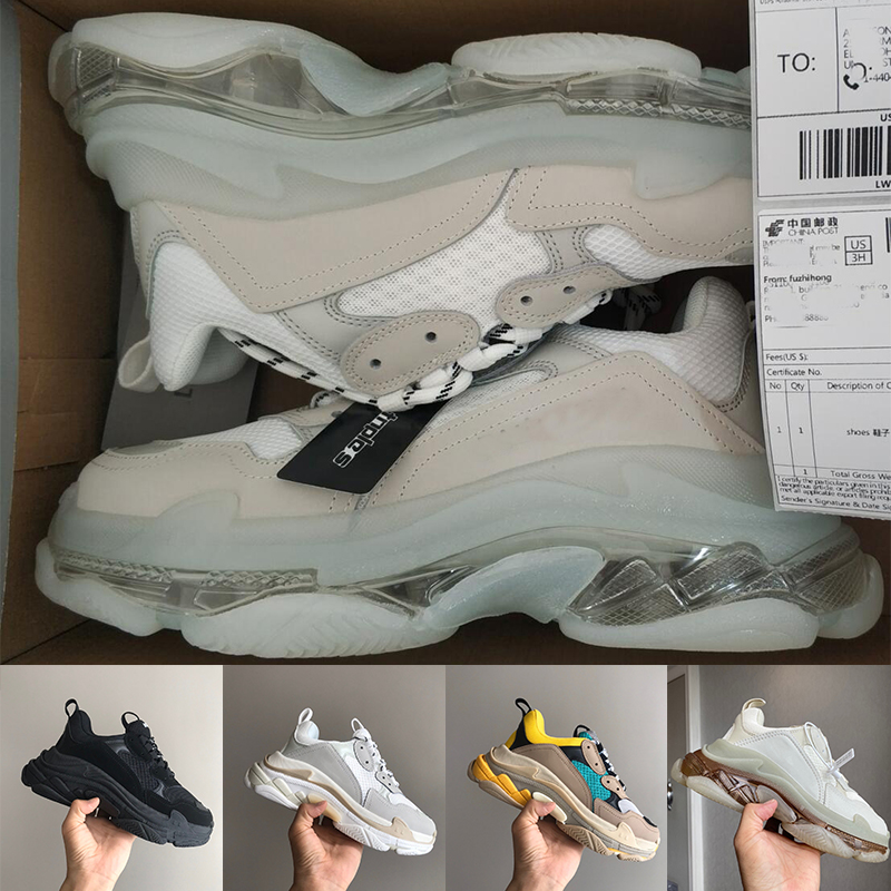 Mens Sports Running Shoes Triple S Clear Sole Casual Sneakers Vintage Old Dad Black White Green Gym Red Chunky Soles Man Woman Designer Trainers Fashion Paris 17fw, 32
Mens Sports Running Shoes Triple S Clear Sole Casual Sneakers Vintage Old Dad Black White Green Gym Red Chunky Soles Man Woman Designer Trainers Fashion Paris 17fw, 32