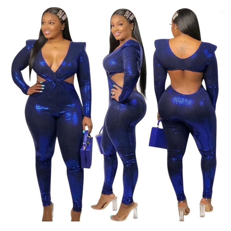 Women' Jumpsuits & Rompers Deep V Neck Bandage For Women Backless Bodycon Bodysuit Cut Out Blue Royal Sequins Sparkly Sexy Club Wear Leotar
Women' Jumpsuits & Rompers Deep V Neck Bandage For Women Backless Bodycon Bodysuit Cut Out Blue Royal Sequins Sparkly Sexy Club Wear Leotar