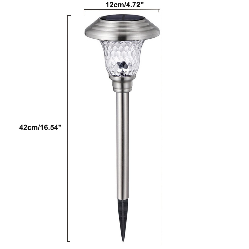 Sunlight from the garden to the open air Stainless steel glass dwaterproof water automatic, colored led to lamp 4 pces of solar lights