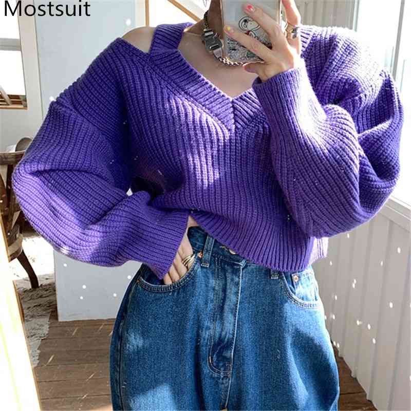 Autumn Korean V-neck Knitted Short Sweaters Pullovers Women Long Sleeve Shoulder Open Tops Sexy Fashion Ladies 210518, Green
Autumn Korean V-neck Knitted Short Sweaters Pullovers Women Long Sleeve Shoulder Open Tops Sexy Fashion Ladies 210518, Green