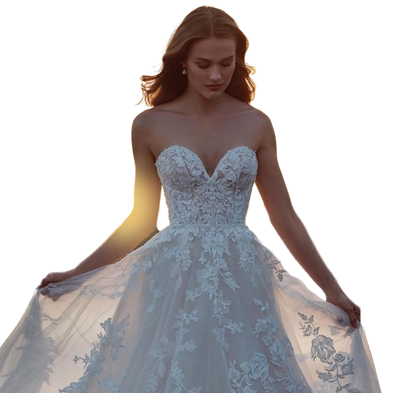 Charming Boho Wedding Dress Lace A Line Sweetheart Neck Open Back Sweep Train Corset Beach Long Bridal Wedding Gowns Robes Marriage Bride Dresses Vest
