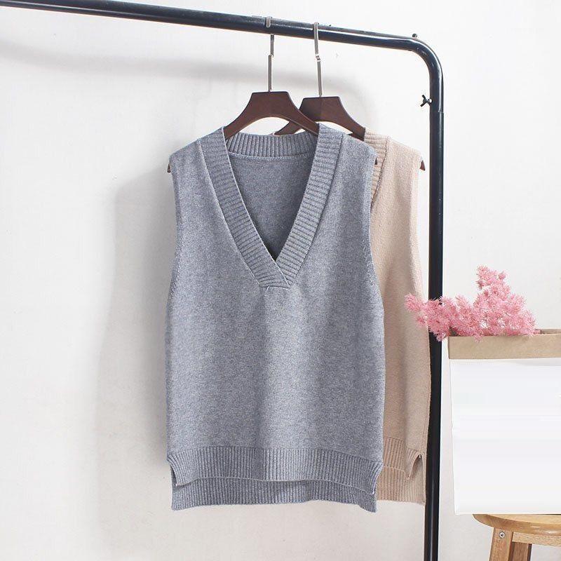 Women's Vests Autumn Winter Women Knitted Jumper Sweater Vest Student Girls Loose Ladies V-Neck Pullover Tops Female Waistcoat Pull Femme, White
Women's Vests Autumn Winter Women Knitted Jumper Sweater Vest Student Girls Loose Ladies V-Neck Pullover Tops Female Waistcoat Pull Femme, White