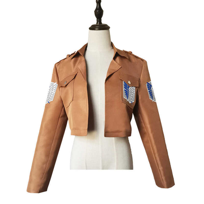 Anime Attack on Titan Cosplay Jacket Levi Ackerman Costume Top Shingeki No Kyojin Hanji Zoe Coat Wings of Liberty Halloween Y0913