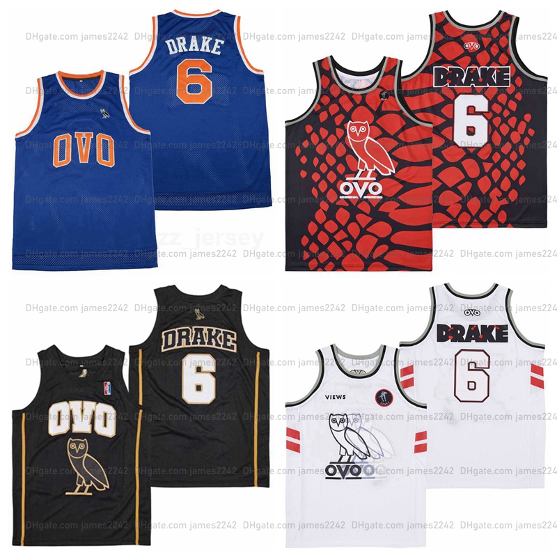 Drake #6 Movie Basketball Jersey OVO MSG NYC With Owl Hip Hop SO FAR GONE Stitched White Blue Black Red Top Quality Shirts
Drake #6 Movie Basketball Jersey OVO MSG NYC With Owl Hip Hop SO FAR GONE Stitched White Blue Black Red Top Quality Shirts