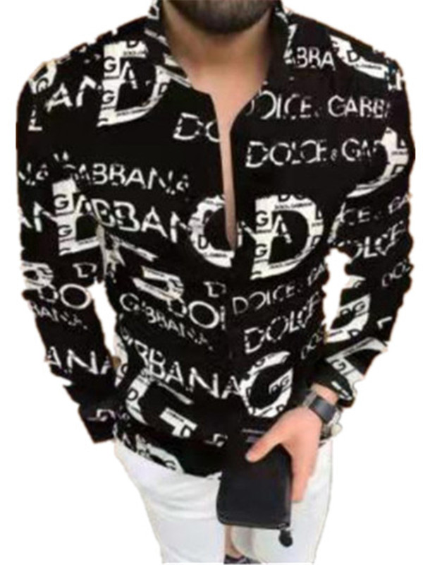 Mens Dress Shirts Hawaii Style Letter Printing Designer Shirt Slim Fit Men Fashion Long Sleeve Casual Male Clothing -3XL
Mens Dress Shirts Hawaii Style Letter Printing Designer Shirt Slim Fit Men Fashion Long Sleeve Casual Male Clothing -3XL