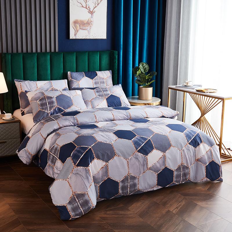 Bedding Sets LOVINSUNSHINE Geometric Duvet Large Marble Pattern  City Mirror Set High-end Room Bedroom Gold 220x240cm, Style04 
Bedding Sets LOVINSUNSHINE Geometric Duvet Large Marble Pattern  City Mirror Set High-end Room Bedroom Gold 220x240cm, Style04