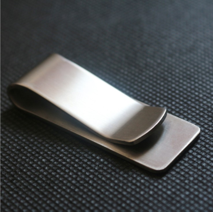 Stainless Steel Metal Money Clip High Quality Fashion Simple Silver Dollar Cash Bill Clamp Holder Wallet