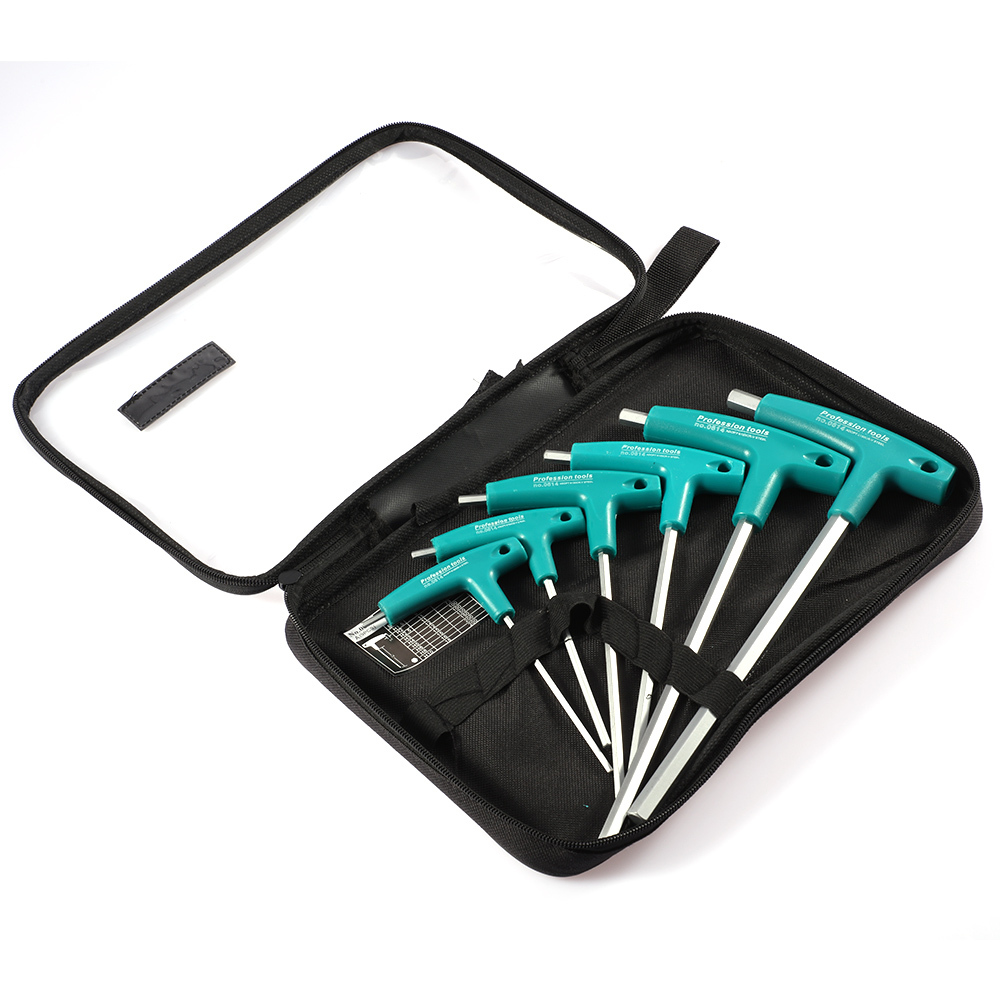 6/9pcs Allen Key Hex Wrench Set Flathead T-Handle Spanner Hexagon Screwdriver Hand Tools For Auto Bike Motorcycle Repairing