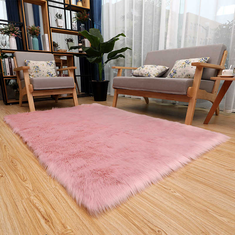 Plush Carpet Display Counter Shelf Mat Floor Dressing Table Shop Decoration Interior Bedroom Living Room Fur Rug Door Round Y0803 H260226