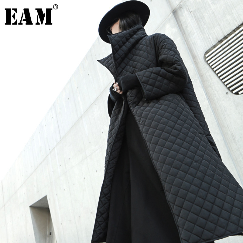 EAM Bla Big Size Long Cotton-padded Coat Long Sleeve Loose Fit Women Parkas Fashion Tide New Spring Autumn 2021 19A-a319, Black
EAM Bla Big Size Long Cotton-padded Coat Long Sleeve Loose Fit Women Parkas Fashion Tide New Spring Autumn 2021 19A-a319, Black