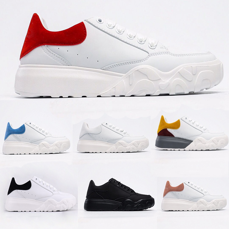 Designer Shoe Mens Women Over Sized Courts Trainers White soft nappa leather lace-up Runner Casual Shoes Dark blue suede trims, Red white
Designer Shoe Mens Women Over Sized Courts Trainers White soft nappa leather lace-up Runner Casual Shoes Dark blue suede trims, Red white