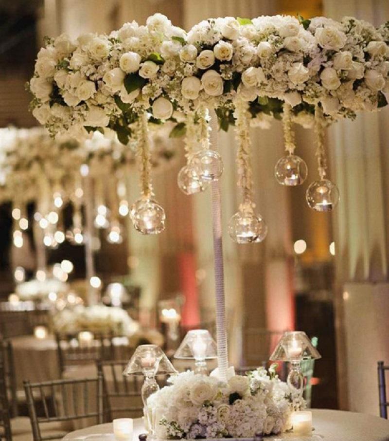 Candle Holders 12PCS Brand Hanging Tealight Holder Glass Globes Terrarium Wedding Candlestick Vase Home El Bar Decor