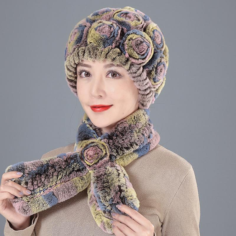 Beanies Fashion Girl Fur Cap Lady Winter Warm Real Rex Hat Scarf Suit High Quality Luxury Women 100% Scarf+Hat Set
Beanies Fashion Girl Fur Cap Lady Winter Warm Real Rex Hat Scarf Suit High Quality Luxury Women 100% Scarf+Hat Set