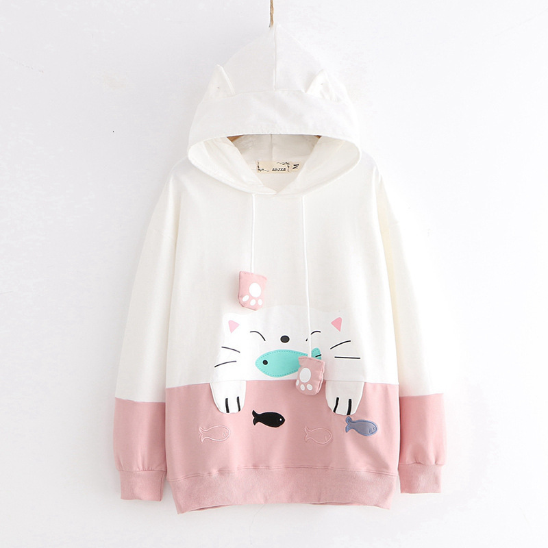 Kawaii Anime Hoodies Teen Girls Harajuku Cute Cat Graphic Pullovers Long Sleeve Cartoon Black Pink Women Ear Hooded Sweatshirt
Kawaii Anime Hoodies Teen Girls Harajuku Cute Cat Graphic Pullovers Long Sleeve Cartoon Black Pink Women Ear Hooded Sweatshirt
