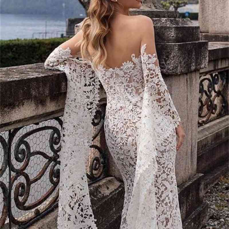 Women Dress Temperament Party es Deep V Neck Backless Off Shoulder Maxi es Plus Size Sexy Wedding 210524