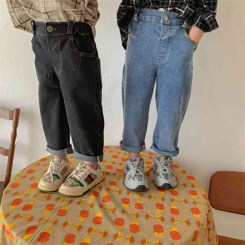 Autumn unisex casual elastic denim pants boys and girls cotton straight 2 colors jeans 210708, Blue
Autumn unisex casual elastic denim pants boys and girls cotton straight 2 colors jeans 210708, Blue