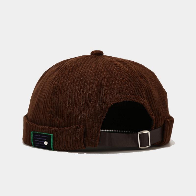 Beanie/Skull Caps Brand Vintage Beanie Hats Men Women Spring Autumn Landlord Hat Streetwear Hip Hop Brimless Corduroy Docker Cap Wholesale