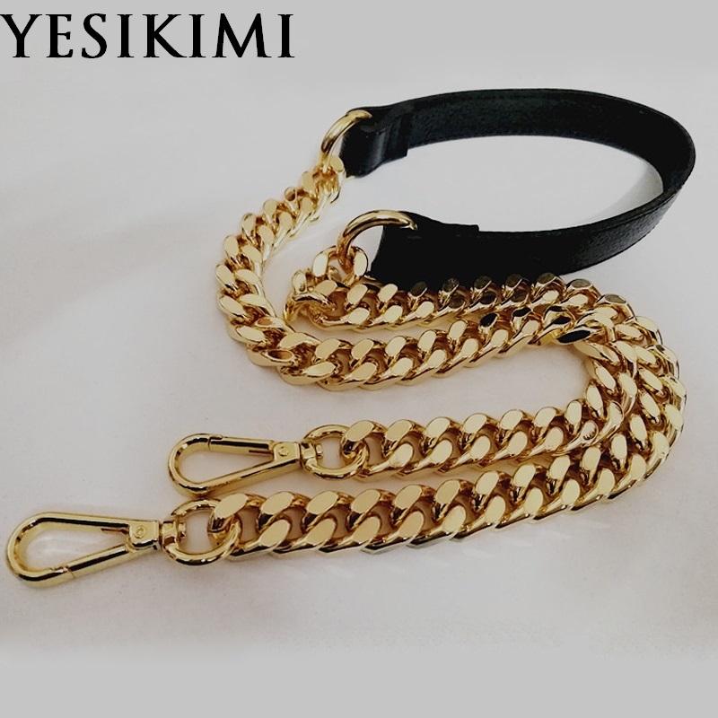 DIY Long Short Bag Strap Genuine Leather+Chain 80-160CM Bag Accessories For Brand Bag Golden Hardware Chain Strap
DIY Long Short Bag Strap Genuine Leather+Chain 80-160CM Bag Accessories For Brand Bag Golden Hardware Chain Strap