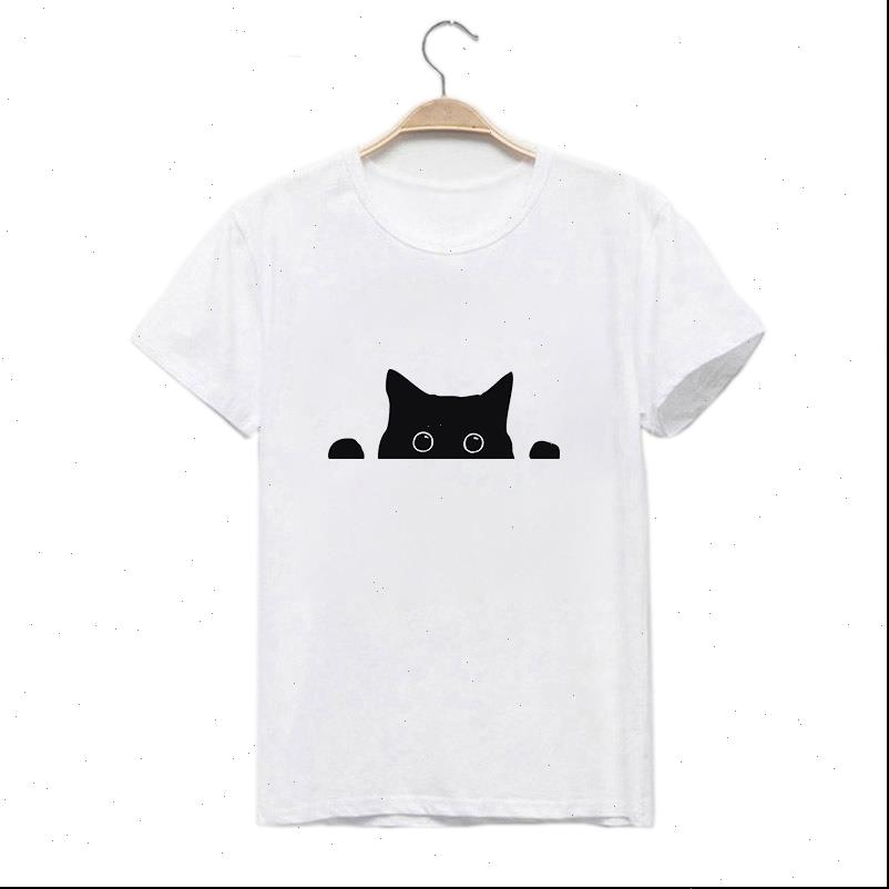 black cat women t shirts graphic printing shortsleeve ladies o neck basic tee shirt camiseta mujer, White
black cat women t shirts graphic printing shortsleeve ladies o neck basic tee shirt camiseta mujer, White