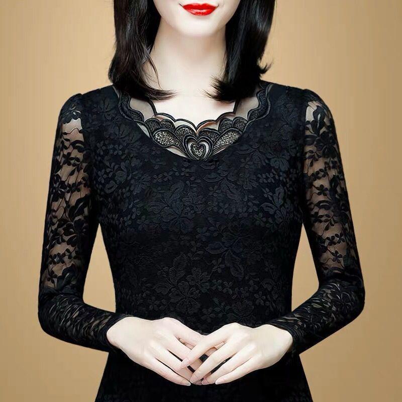 Women's Blouses & Shirts Women Blouse Winter Plus Size Lace Shirt Long Sleeve Blusas Ropa De Mujer, Black
Women's Blouses & Shirts Women Blouse Winter Plus Size Lace Shirt Long Sleeve Blusas Ropa De Mujer, Black