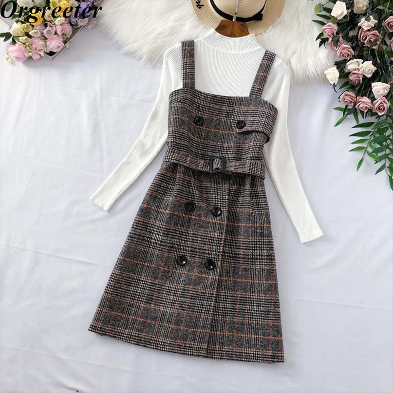 autumn winter long sleeves knitted womens tracksuits pullover tweed blend plaid short dress 2 piece sets women outfits with, Gray
autumn winter long sleeves knitted womens tracksuits pullover tweed blend plaid short dress 2 piece sets women outfits with, Gray