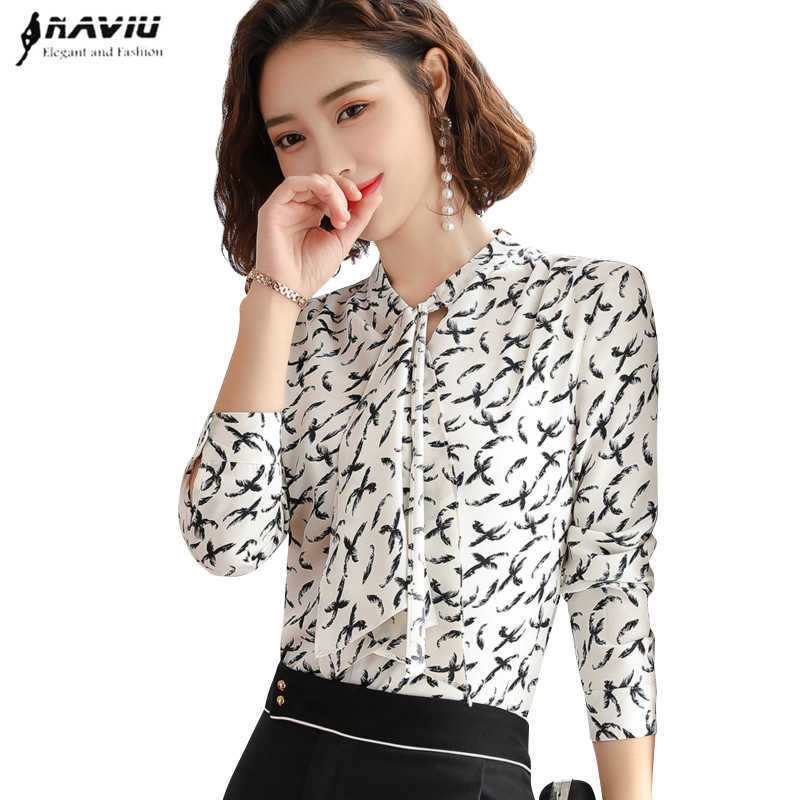 Printed Chiffon Shirt Female Long Sleeve Autumn Stand Collar Ruffles Slim Blouses Office Ladies Temperament Work Tops 210604, White
Printed Chiffon Shirt Female Long Sleeve Autumn Stand Collar Ruffles Slim Blouses Office Ladies Temperament Work Tops 210604, White