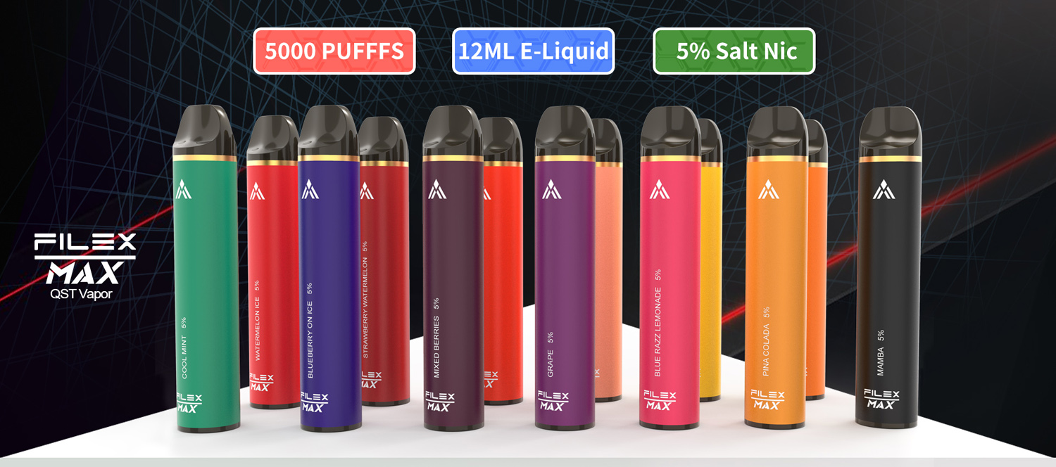 High Quality Flex Max 5000 Puffs Disposable Device Vape Pen Kit E-cigarettes Prefilled 12ml 5% Pod Cartridge 13Colors Pods Kits
High Quality Flex Max 5000 Puffs Disposable Device Vape Pen Kit E-cigarettes Prefilled 12ml 5% Pod Cartridge 13Colors Pods Kits