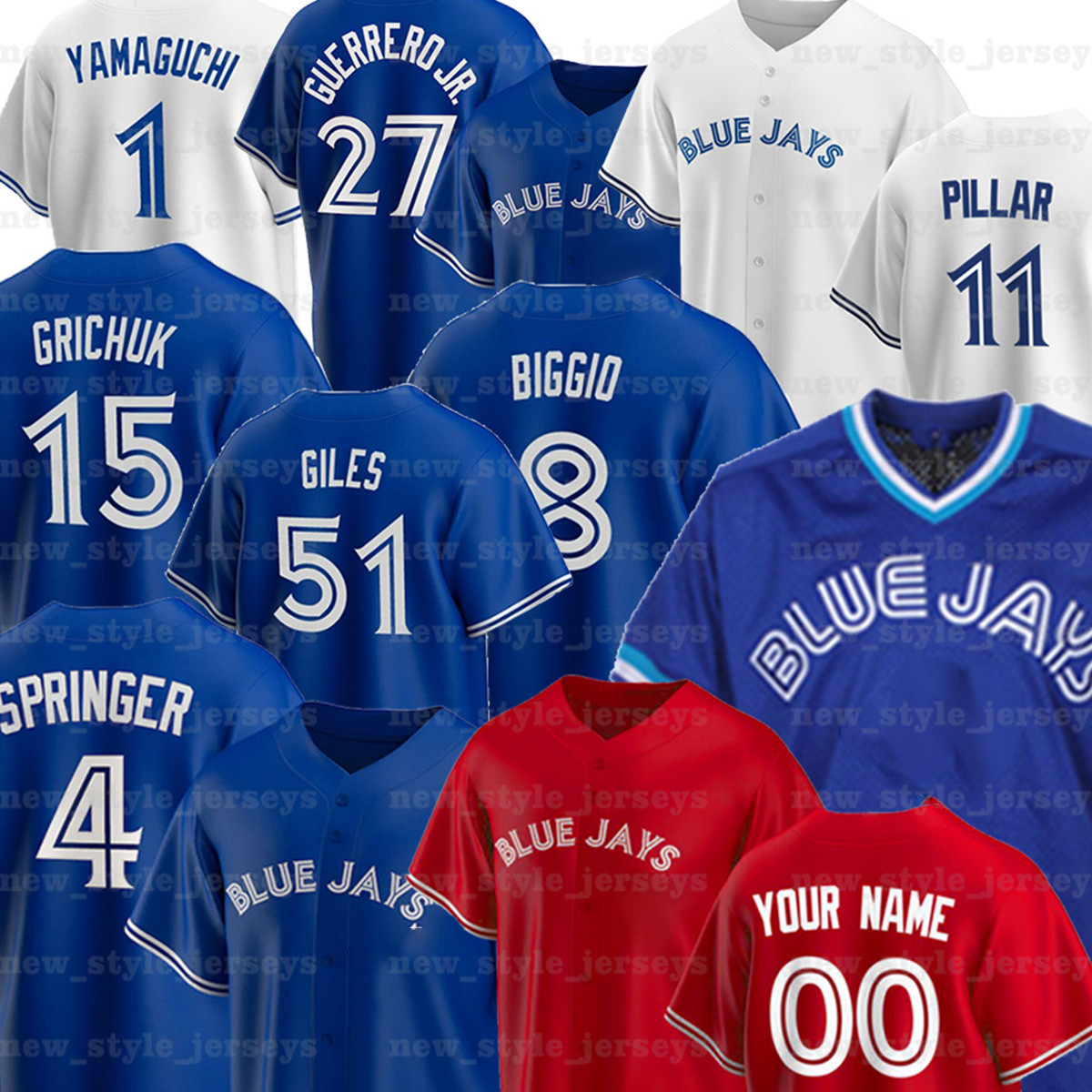 

Toronto 27 Vladimir Guerrero Jr Baseball Jerseys 11 Kevin Pillar Blue Jose Bautista Jays Nate Pearson CAVAN BIGGIO 29 Joe Carter Men Roberto Alomar Biggio Grichuk X9, Men(lan niao)