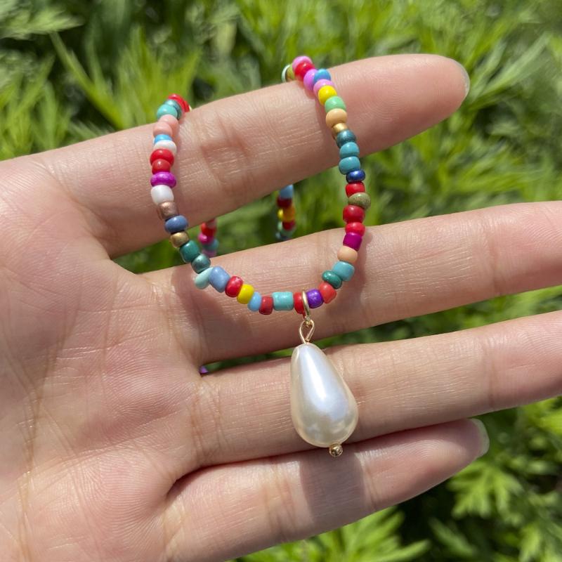 Chokers 2021 Trendy Bead Strand Beaded Choker Necklace For Women Bohemian Colorful Handmade Short Daisy Pearl Collar Jewelry
Chokers 2021 Trendy Bead Strand Beaded Choker Necklace For Women Bohemian Colorful Handmade Short Daisy Pearl Collar Jewelry