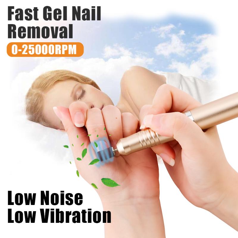 Nail Drill & Accessories 25000RPM Machine For Acrylic Gel Removal Electric Manicure Set File Kit Tools Professional Salon Use